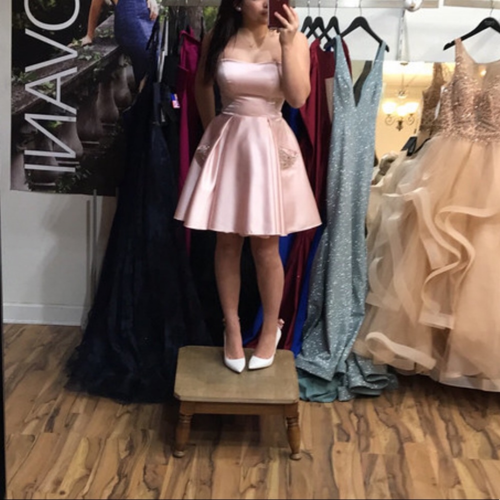 SHORT PINK DRESS CUSTOM MADE